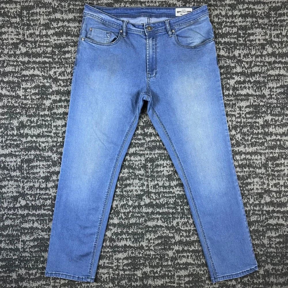 Buffalo David Bitton Jeans Mens 36x30 Axel Slim Stretch Blue Medium Wash